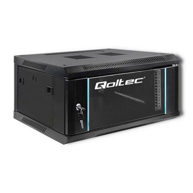 QOLTEC Ormarić za server 54465 / 19", 6U, 600x370x600 mm, staklena vrata, crni